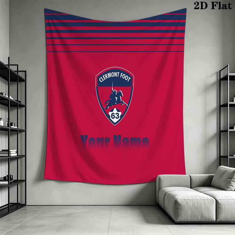 Custom Clermont Foot Wall Hanging Printed Fabric Blanket Decorative Tapestries for Bedroom Living Room Home Decor