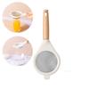 Stainless Steel Wooden Handle Flour Sieve Fine Mesh Flour Sifter Colander Sugar Cocoa Matcha Powder Flour Filter Hand-held