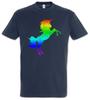 Rainbow Unicorn T-Shirt Toon Cartoon Comic Look Fun Techno Rave Raver Dance