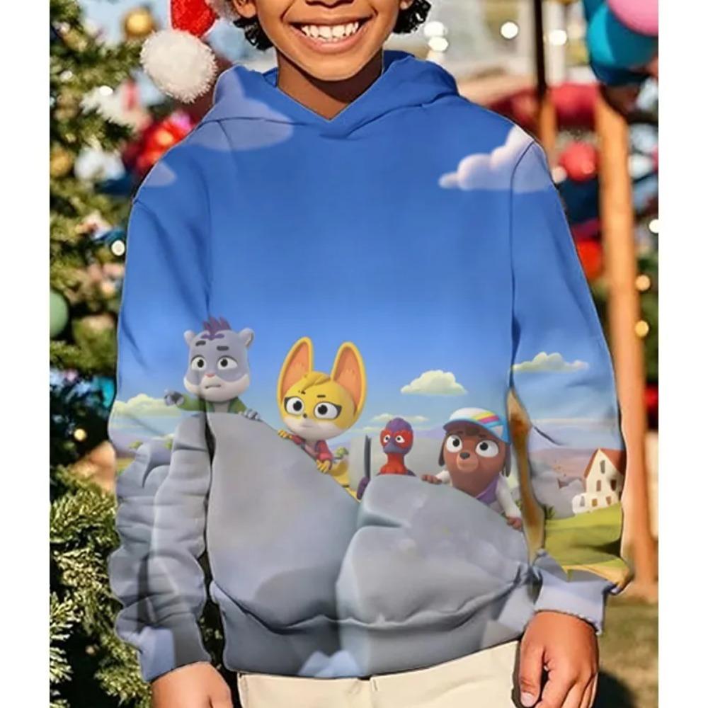 The Creature Cases High Quality 3D Printed Kids Hoody Kawaii Cartoon Print Hoodie Moletom for Autumn/Winter Childrens Clothing 3D animated printing