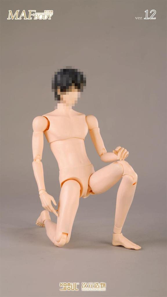 Scale Action Figure MAF BODY Ver12 Standard Skin Male Body and Clothes Not [TOYBARJAPAN] 1/6 MAF12-NY Man's (head Included)