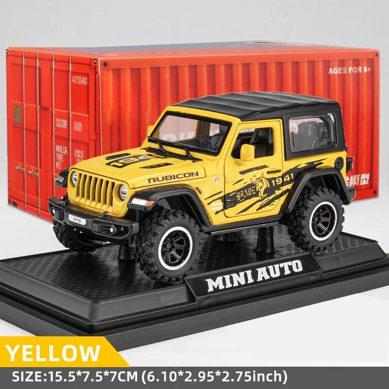 New Jeep Diecast Toy Car Model 1:32 Scale Metal Alloy Vehicle Suitable for Kids Boys Girls Adults Doors Openable with Lights Cool Collectible Gift