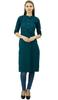 Phagun Cotton Plain Kurti Tunic Mandarin Collar Ethnic Casual Kurta Blouse