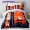 Denver Broncos Pattern Bedding Set Quilt Cover Pillowcase Home Decor Gift (1 * duvet cover + 2 * pillowcase, without core)
