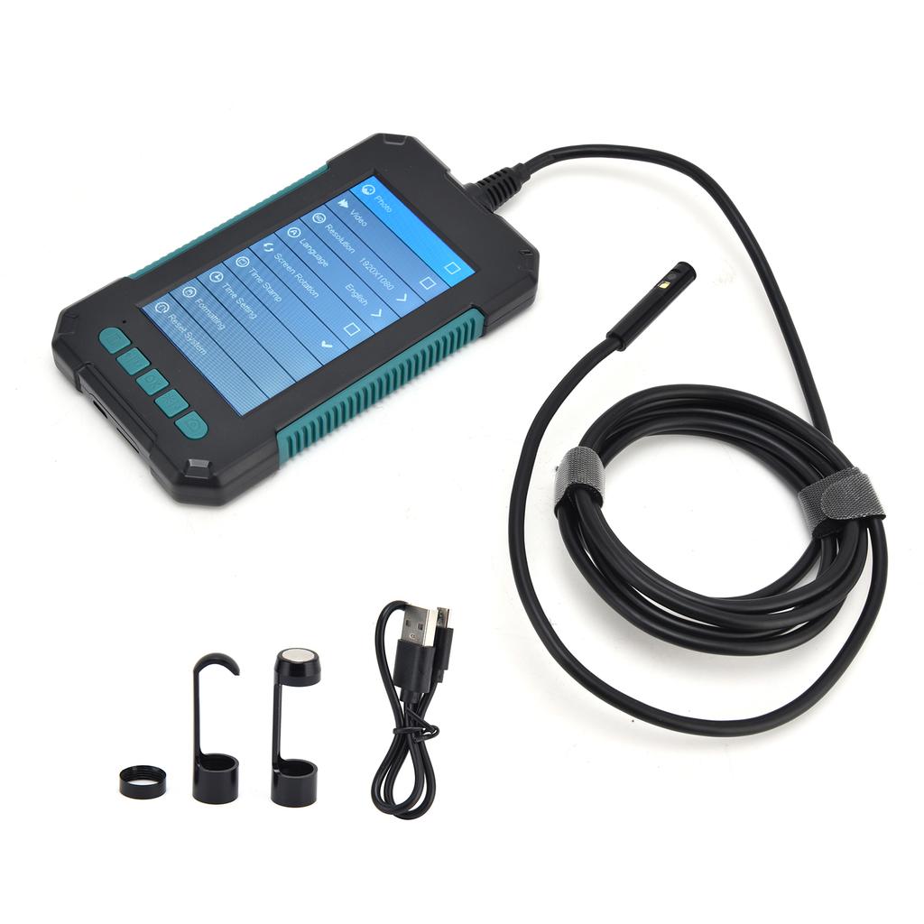 Эндоскоп P40 9LED 2?Водонепроницаемая эндоскопическая камера Lens 1080P с 4,3-дюймовым IPS-экраном для двигателя