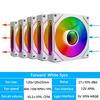 OEM PRISM 4 PRO Computer Chassis Fan 120mm 5V 3PIN ARGB 4 Pin PWM Quiet Cooling Fan 12V Large Air Volume 45.2CFM/600-1500RPM