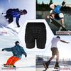 Unisex 3D Hip Protective Padded Shorts Anti-slip 0.6in Thick Skiing Hip Padded Shorts Breathable Drop Resistance Protective Gear