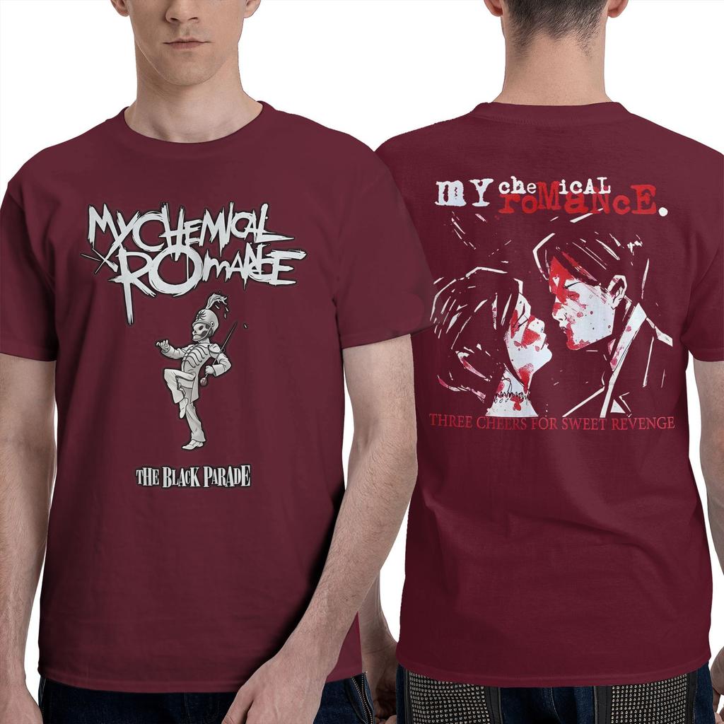 Смешное лицо Футболка My Chemical Romance Модные футболки Топы с коротким рукавом Лето 100% Хлопок Круглый вырез Большой размер 5XL Топы