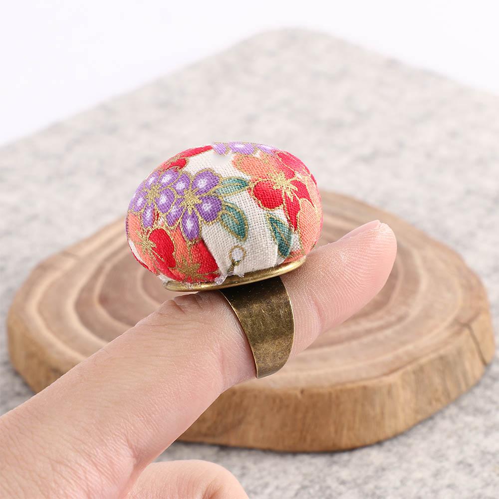 Stitch Fabric Cotton Ring Ball Shaped Pin Cushion Sewing Accessories Needle Pillow Needle Holder