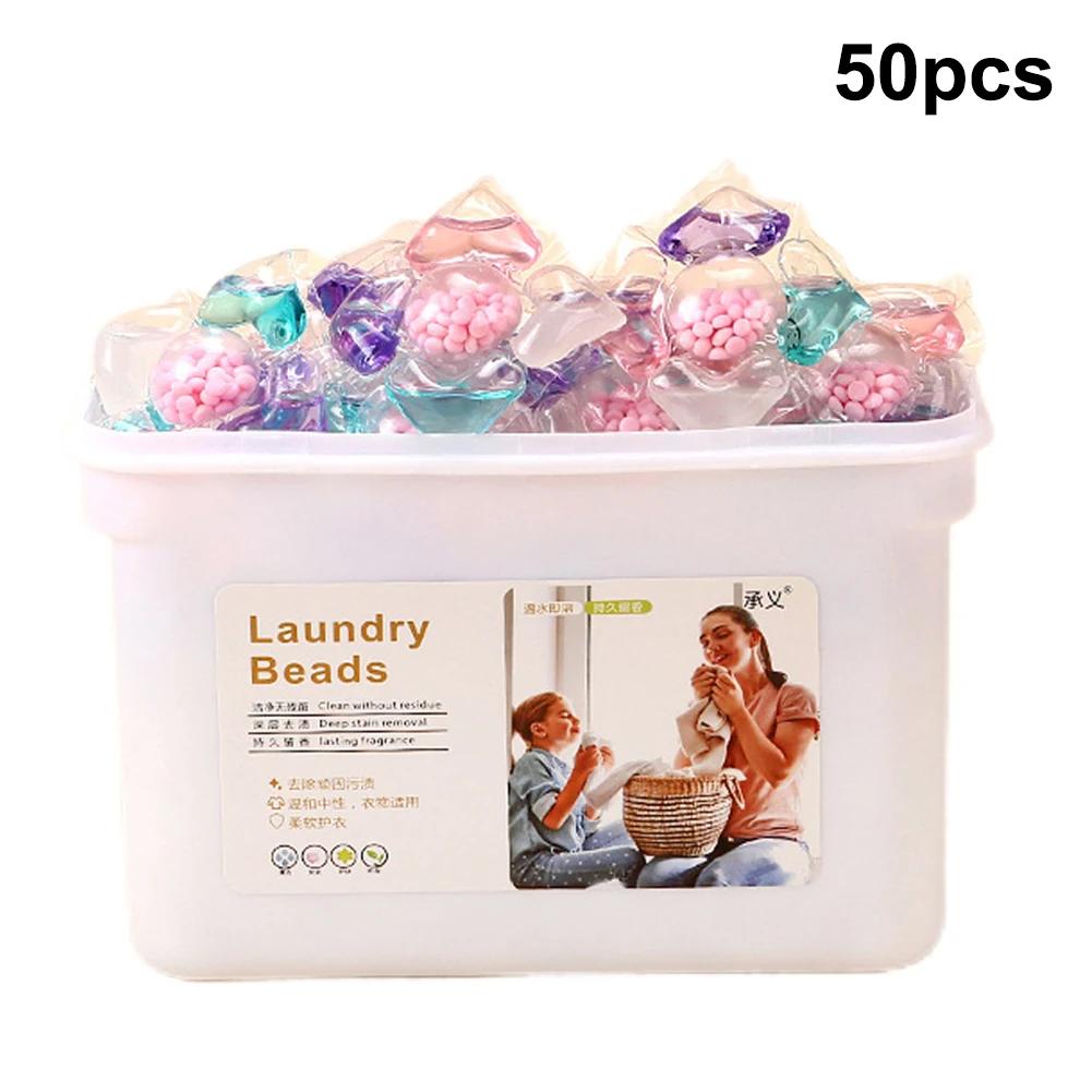 150/100Pcs Multi-purpose Strong Detergent 5 in 1 Detergent Liquid Capsule Ball Laundry Scent Fragrance Beads for Home Dormitory