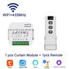 Умный WiFi модуль-выключатель для штор Tuya для рулонных штор, жалюзи, пульт RF433 МГц, поддержка приложения Smart Life, Alexa, Google Assistant