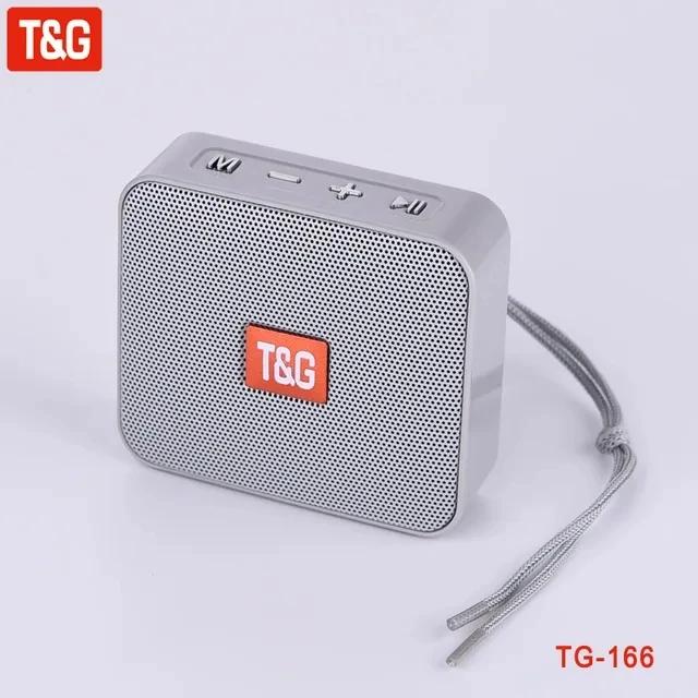 T&G Portable Bluetooth Speaker Wireless Mini Bass Column Boombox BT USB TF AUX Play Outdoor Loudspeaker TG166