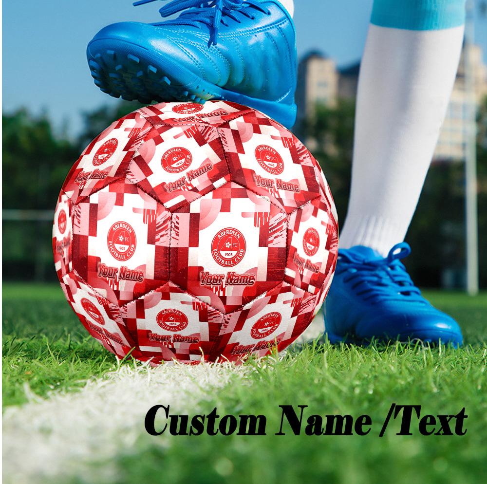 Size 5 Football Custom Name Text, Outdoor Training Soccer BallAberdeen FC