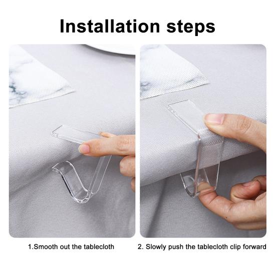 24 шт. Прозрачные зажимы для скатерти, многоразовые, простая установка, ветрозащитные прозрачные зажимы, держатели для скатерти