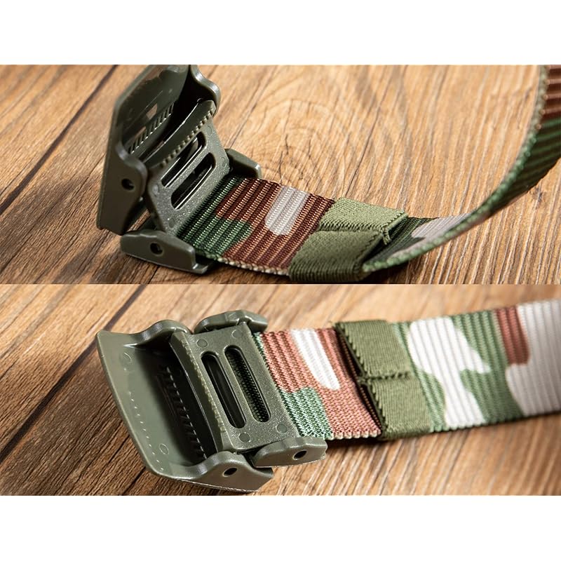 [XDIAN] Men's Belt Nonmetallic Work Clothes Self-Defense Force Military Casual Belt Nylon Belt Durable and Lightweight Adjustable Sport Belt Plastic