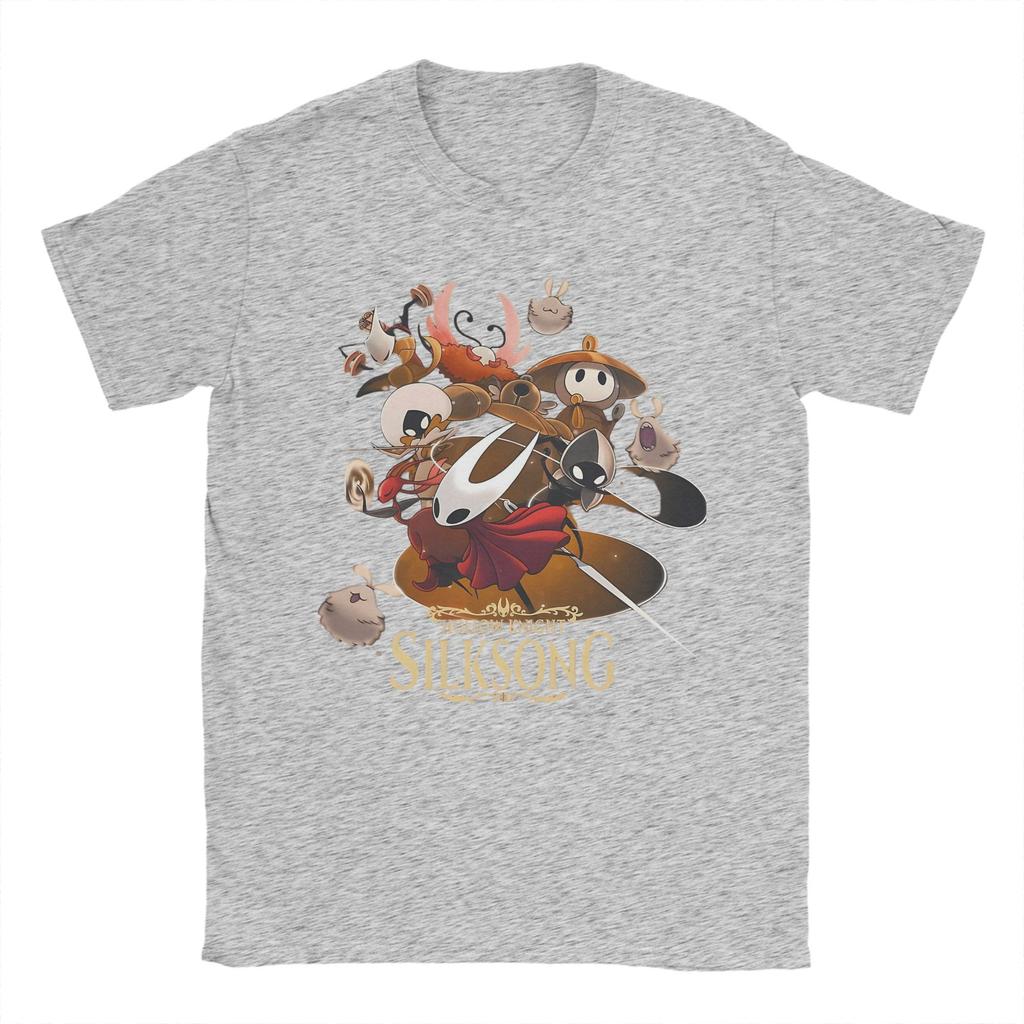 Game Hollow Knight Silksong T-Shirts for Men Creative Pure Cotton Tees O Neck Short Sleeve T Shirts Birthday Gift Clothing
