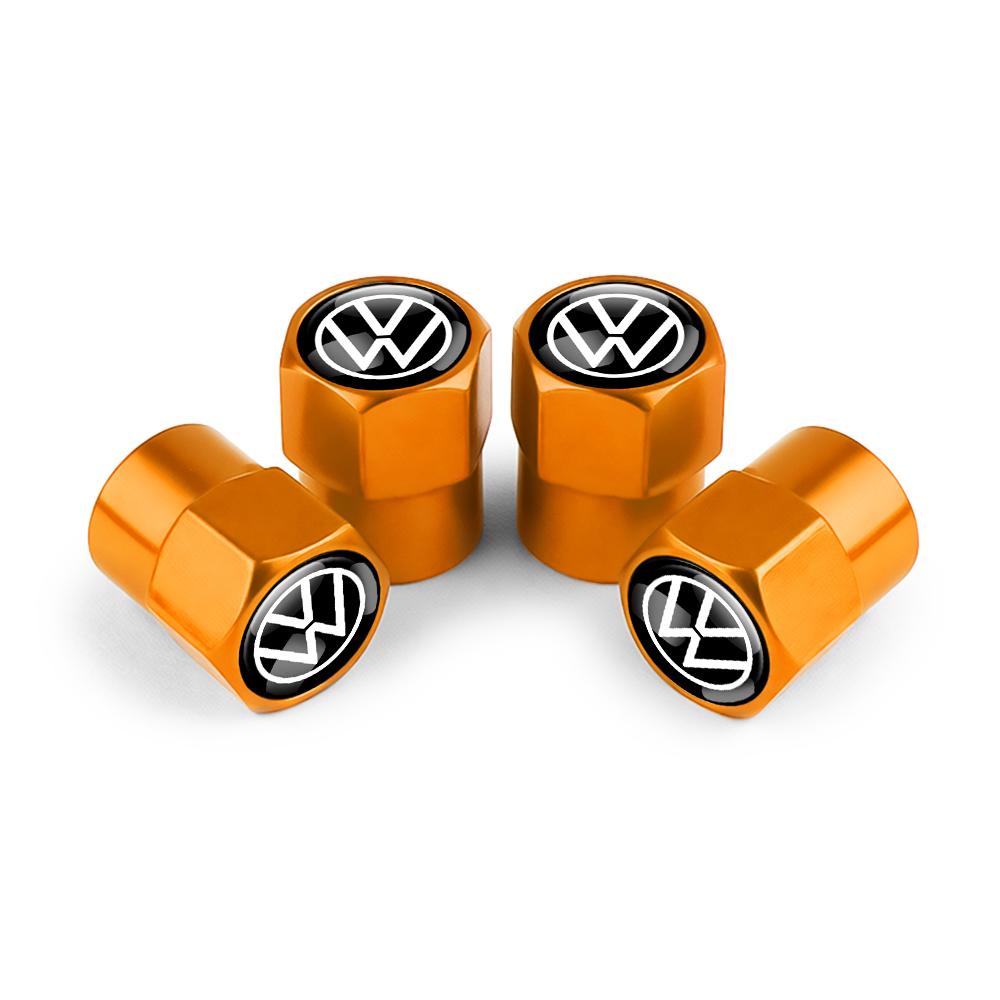 T264PCS Metal Car Wheel Tire Valve Caps Stem Cover Car Accessories For Volkswagen GTI Polo Golf Passat Scirocco Jetta Touareg RLINE