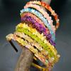 Fashion Hair Jewelry Natural Stone Ethnic Amethyst Hair Hoop Raw Quartz Crystal Headband Colorful Stone Stone Tiara