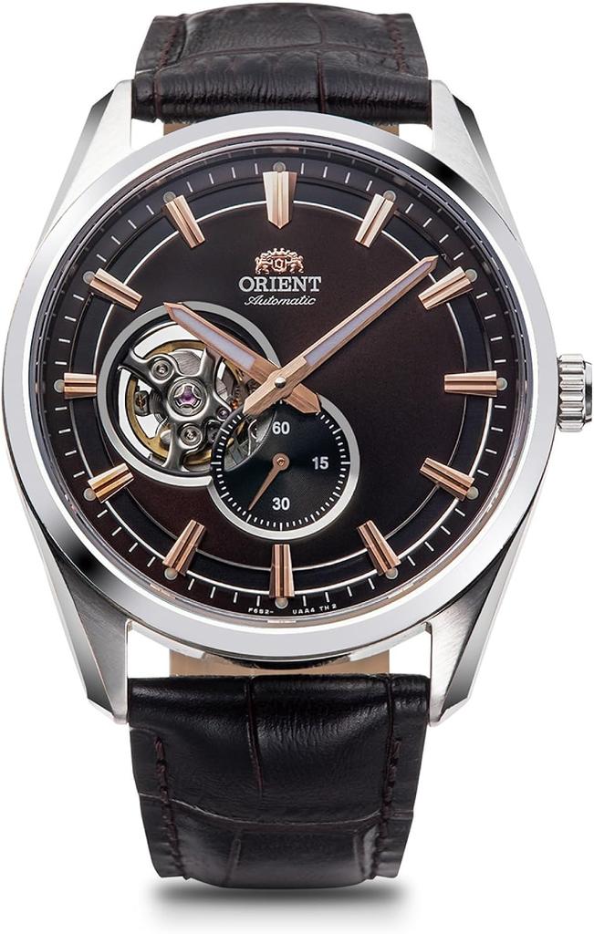 Мужские автоматические часы Orient с открытым циферблатом, коричневые, Rn Ar0004y