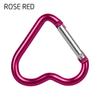 Hanging Outdoor Camping Tool Aluminum Carabiner Heart-shaped Buckles Keyring Hook Keychain Clip