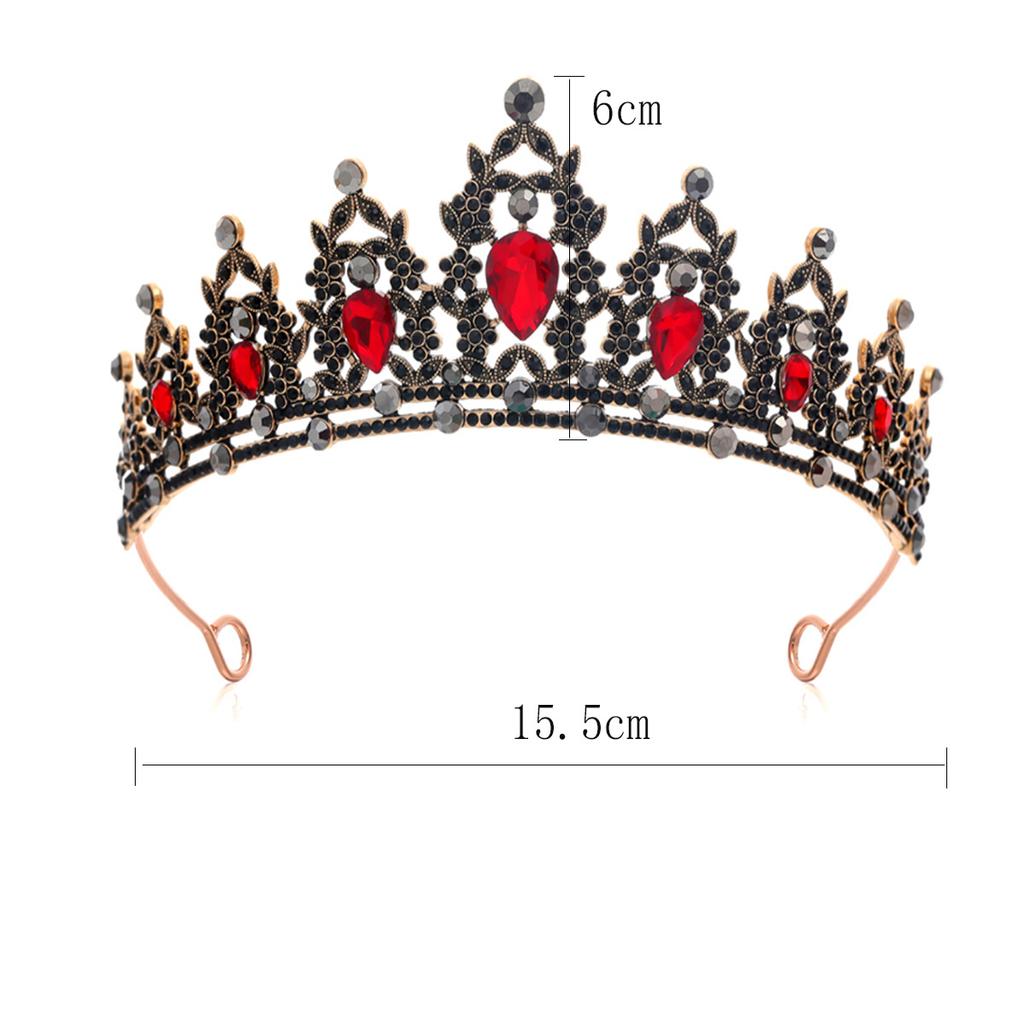 Благородный черный драгоценный камень сверкающий бриллиант свадебная тиара, сплав корона свадебная тиара, аксессуары для волос, банкет вечеринка, диск для волос тиара