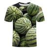 3D Funny Watermelon Tree Graphic T Shirt for Men Clothing Cool Design Fresh Fruit T-shirt Fashion Streetwear Casual Kid Tops Tee