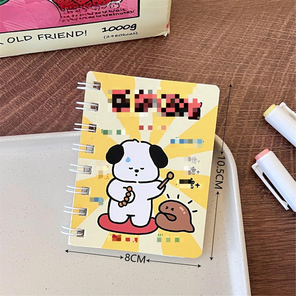 1 шт. японский милый мультяшный щенок мини-блокнот с отрывными листами студенческий портативный карманный журнал-переплет книга-планировщик блокнот детский подарок