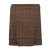 Jil Femme LA PETITE ETOILE Short Brown Wool Tweed Check Skirt
