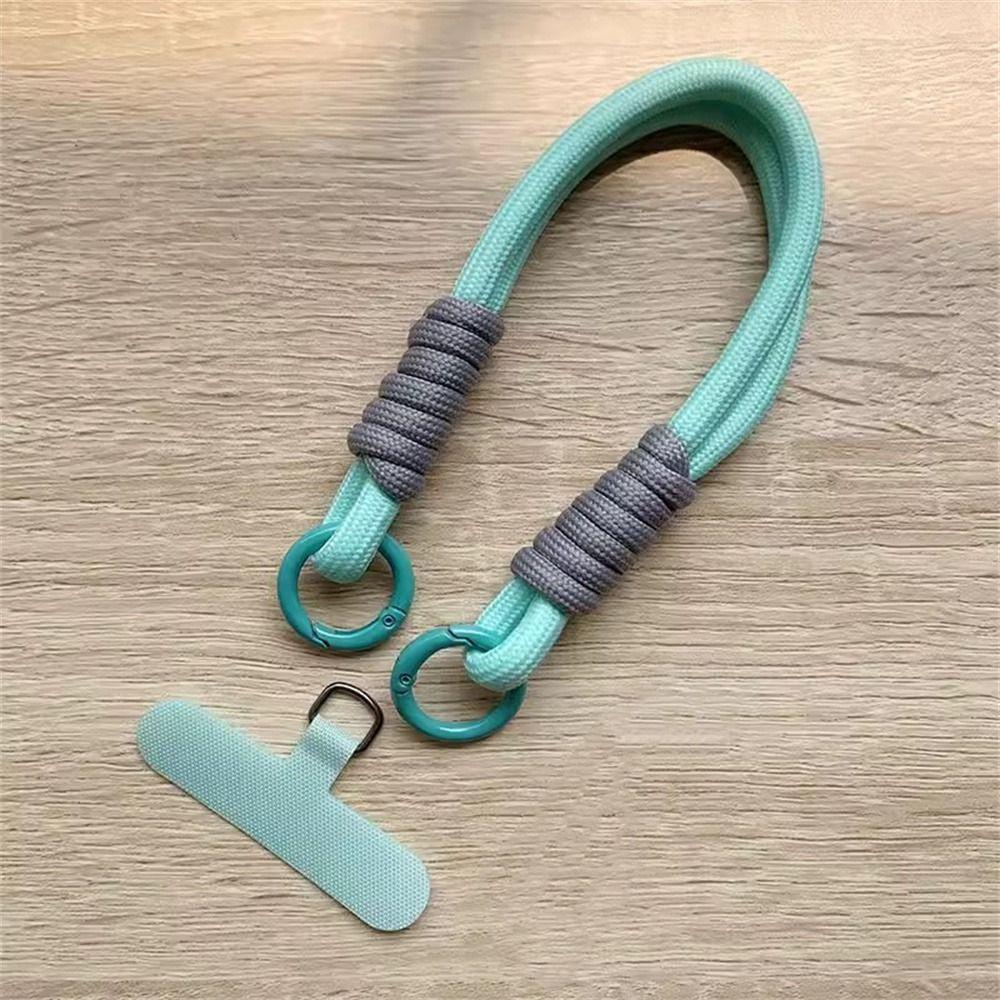 with Patch Mobile Phone Lanyard Braided Phone Hanging Chain Phone Wrist Strap Mobile Case