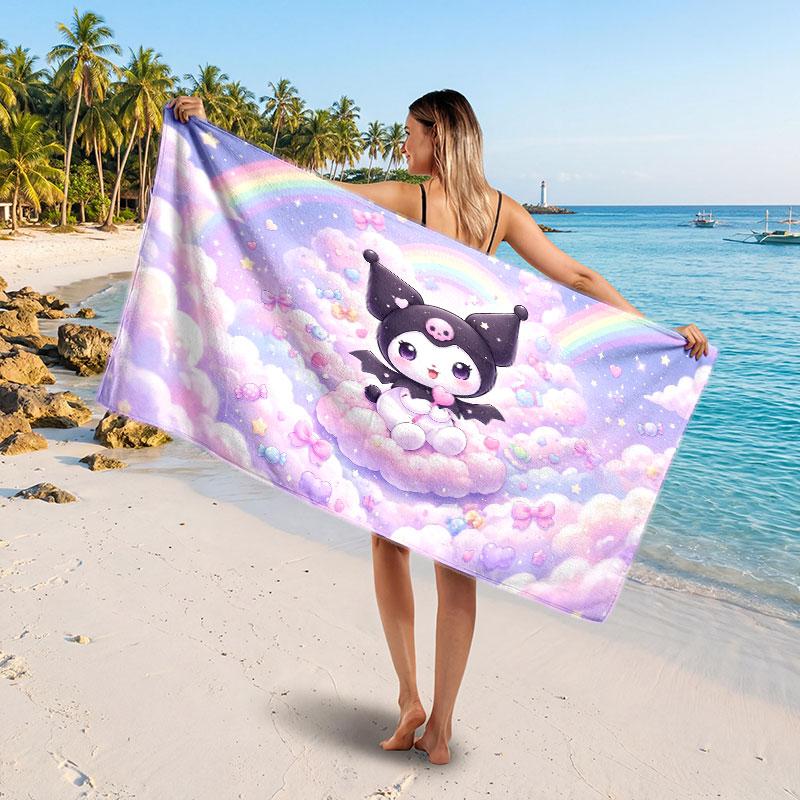 Large Beach TowelKuromi Soft Absorbent Towel Beach Bath Home Use