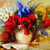 Набор для вышивки крестом DIY Алмазная вышивка Красный цветок Алмазная картина Мозаика Домашний декор