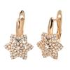 Серьги-гвоздики цвета розового золота для женщин, серьги со звездами из циркона, модные вечерние свадебные украшения