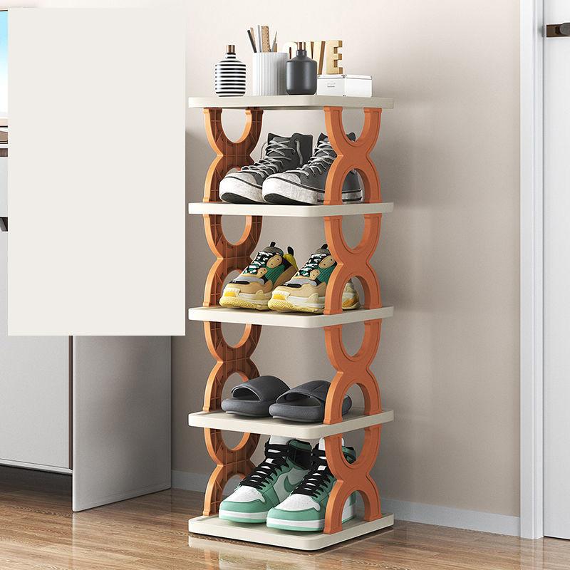Простая полка для обуви Обувной шкаф для хранения артефактов Креативный многослойный бытовой дверной проем Ванная комната Пластиковые общежития Простые полки