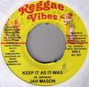 7inch Record JAH MASON / WARD 21 - Keep It As It Was / Sitting On Chro RV107 Reggae Vibes 2004 Jamaica Reggae, Ska & Dub Used