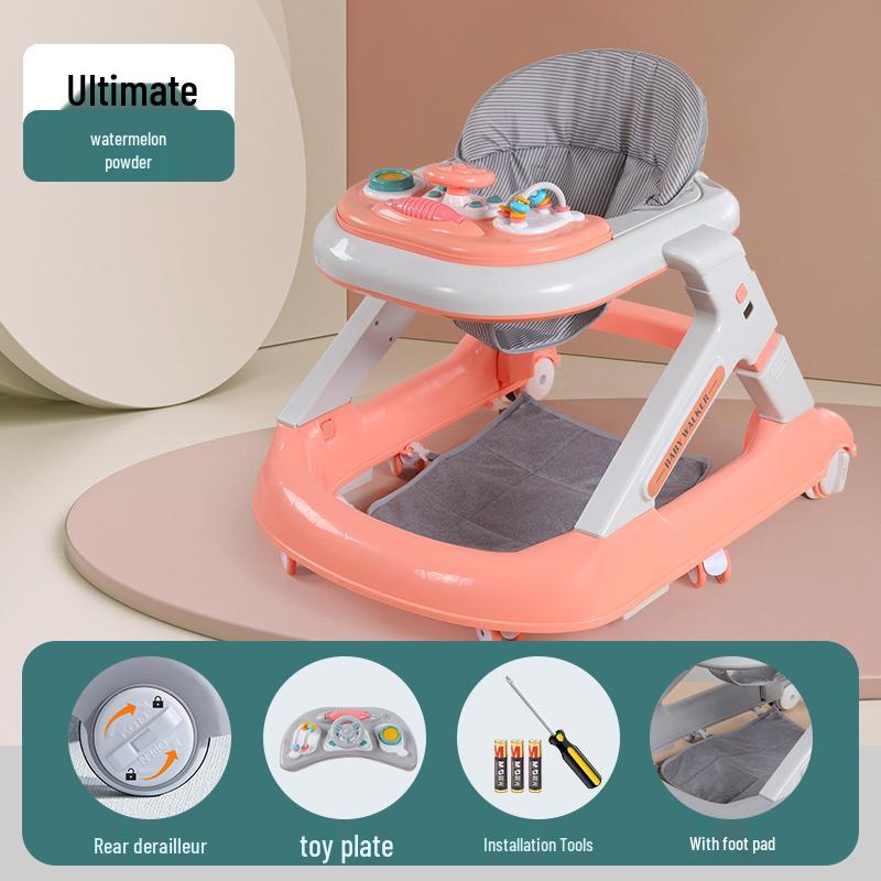 Многофункциональные ходунки-коляска с защитой от опрокидывания для мальчиков и девочек