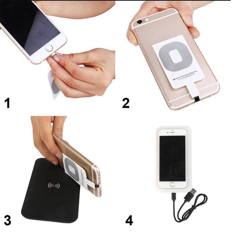 Qi Wireless Charger Adapter Charging Receiver For Iphone Samsung Andriod Typec