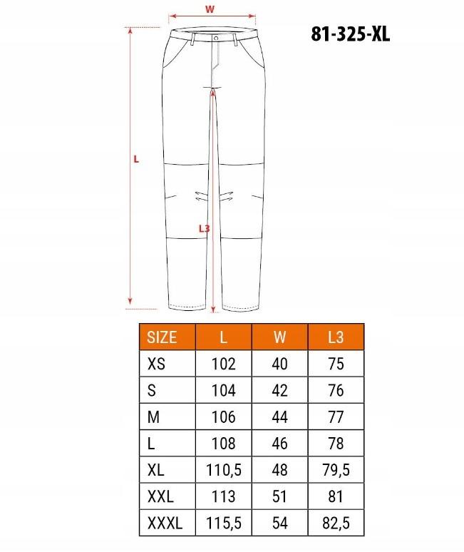 Men' Cotton Work Trousers, Long, Waist-Length, Size , Neo Tool, 1 Pc