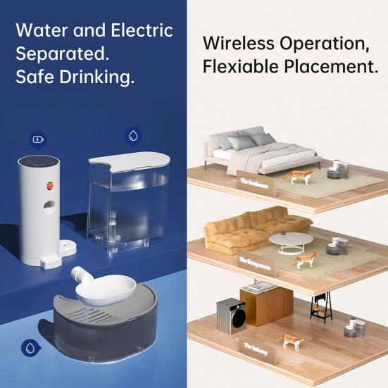 3000 мл Умный фонтан для домашних животных Автоматический дозатор воды для кошек Тихая текущая вода