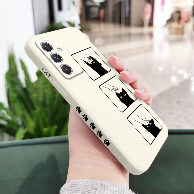 Чехол для котенка Samsung Galaxy A54 A34 A24 A14 A15 A25 A35 A55 A05 A04 A73 A53 A33 A23 A13 A03 A72 A52 A52S A32 A22 4G 5G