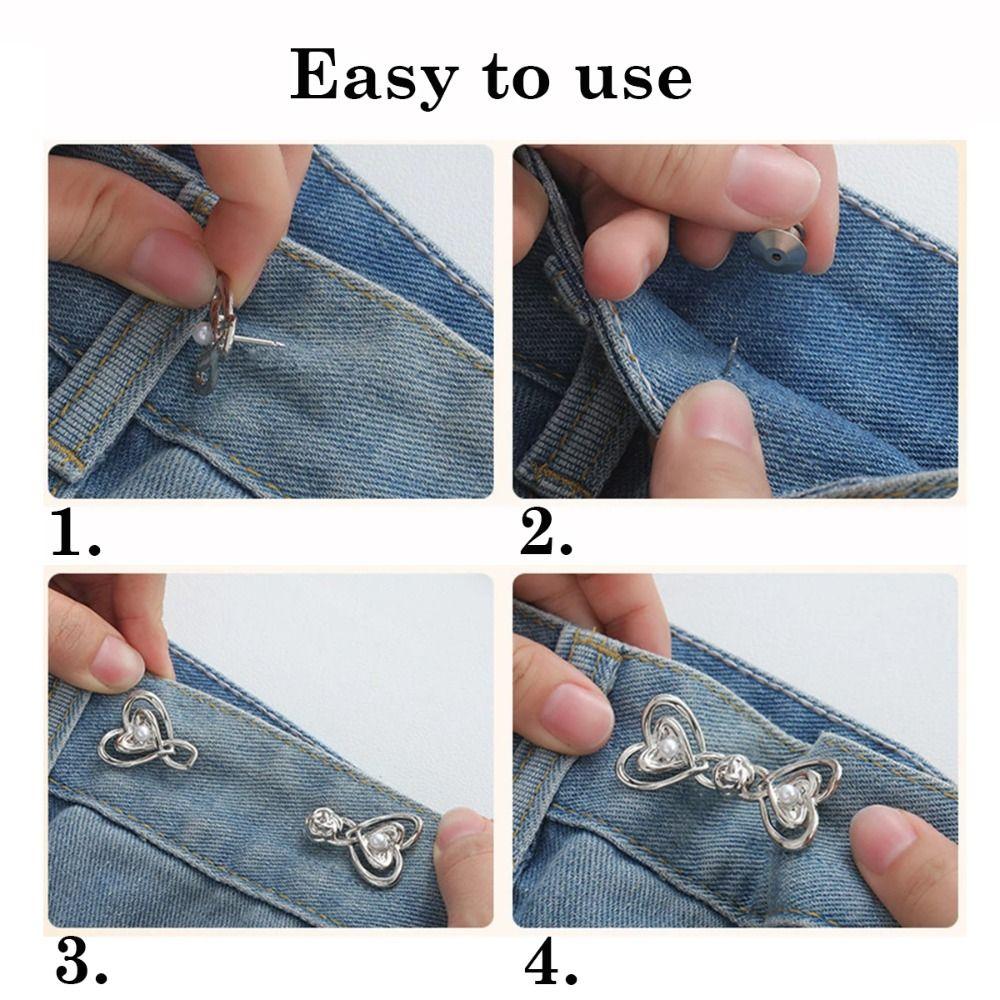 Chinese Knot Love Button Tightener Button Clasps Jean Buttons for Loose Jeans Party