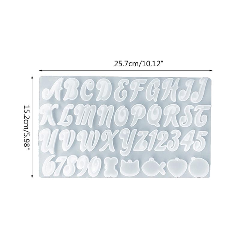 Силиконовый алфавитный молд для смолы, силиконовый молд для букв и цифр, формы для литья эпоксидной смолы, изготовление брелоков для ювелирных подвесок