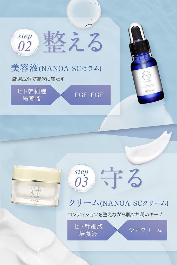 NANOA Skin Care Human Stem Cell EGF Aging Which Is Very Popular Among Made In Japan Moisturizing (Nanoa) Set, Care, Doctors, Ceramide, Additive-free,