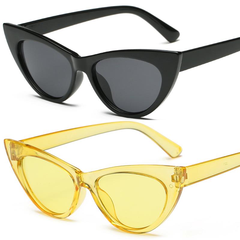2PCS Simple Colorful Sexy Cat Eye Sunglasses Women Men Exquisite Fashion Sun Glasses Revelry Party Male Female Glasses UV400