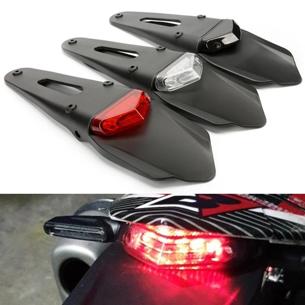 Универсальный светодиодный задний фонарь для мотоцикла ABS Заднее крыло Стоп-сигнал Держатель номерного знака Для эндуро кроссового мотоцикла крыло задний фонарь MX Трейл