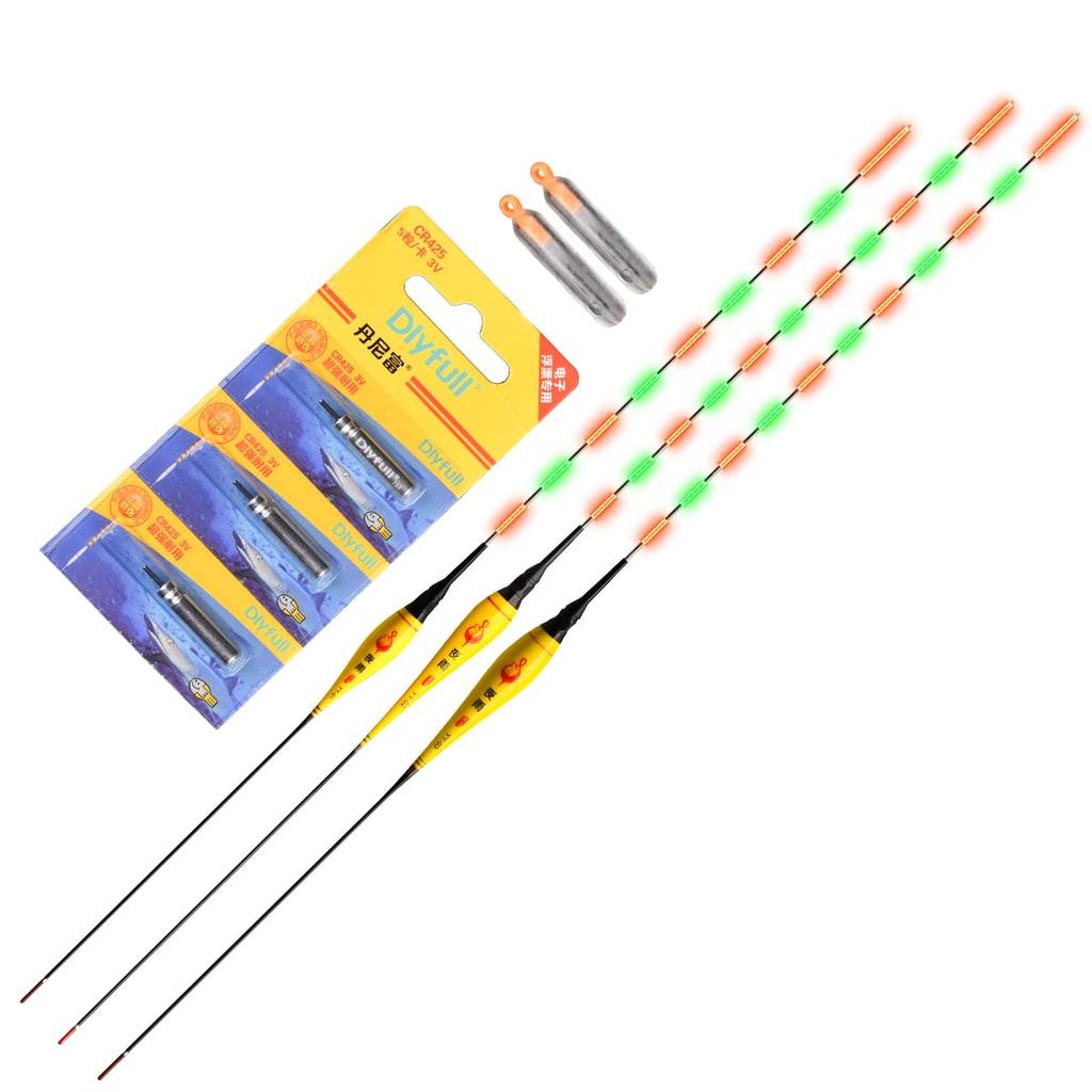 KINGKOO Поплавок Электрический Поплавок Ночная Рыбалка Лопатка Поплавок Рыболовный Буй Herauki Общая Длина до 45 см 3 шт. С подсветкой Электронный электрический