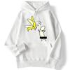 Street Ladies Hoodies Let's Take Off Our Banana Peel Funny Printing Clothing Comfortable Warm Sweatshirts Female Cute Streetwear