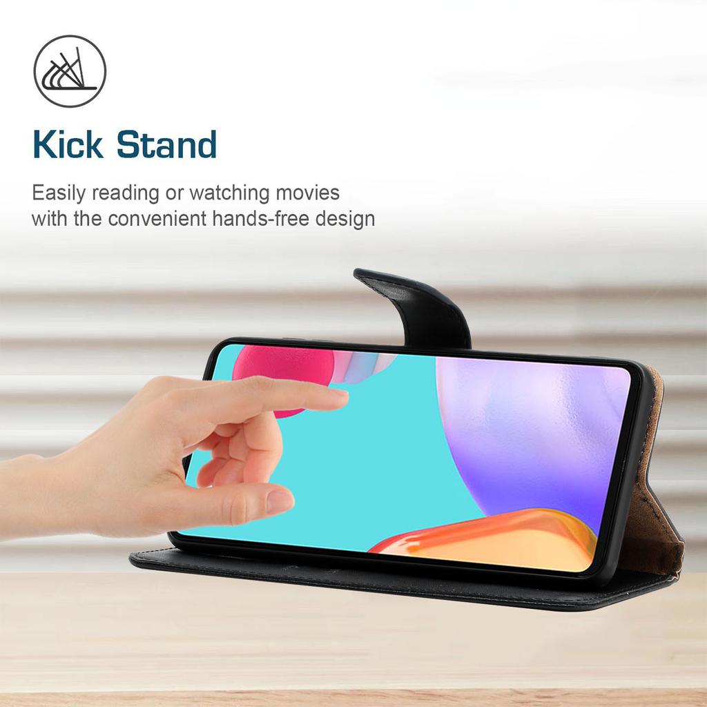 HT02 For Google Pixel 8 Pro Shockproof Wallet Phone Cover Genuine Cow Leather Phone Stand Cover