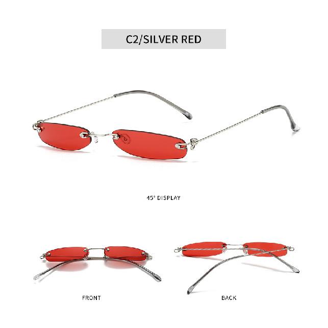 Small frame sunglasses, rimless sunglasses, ultra-lightweight mini glasses