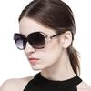 Newest Anti-UV Square Sunglasses for Women with Retro Camellia Design and Summer Glasses Case