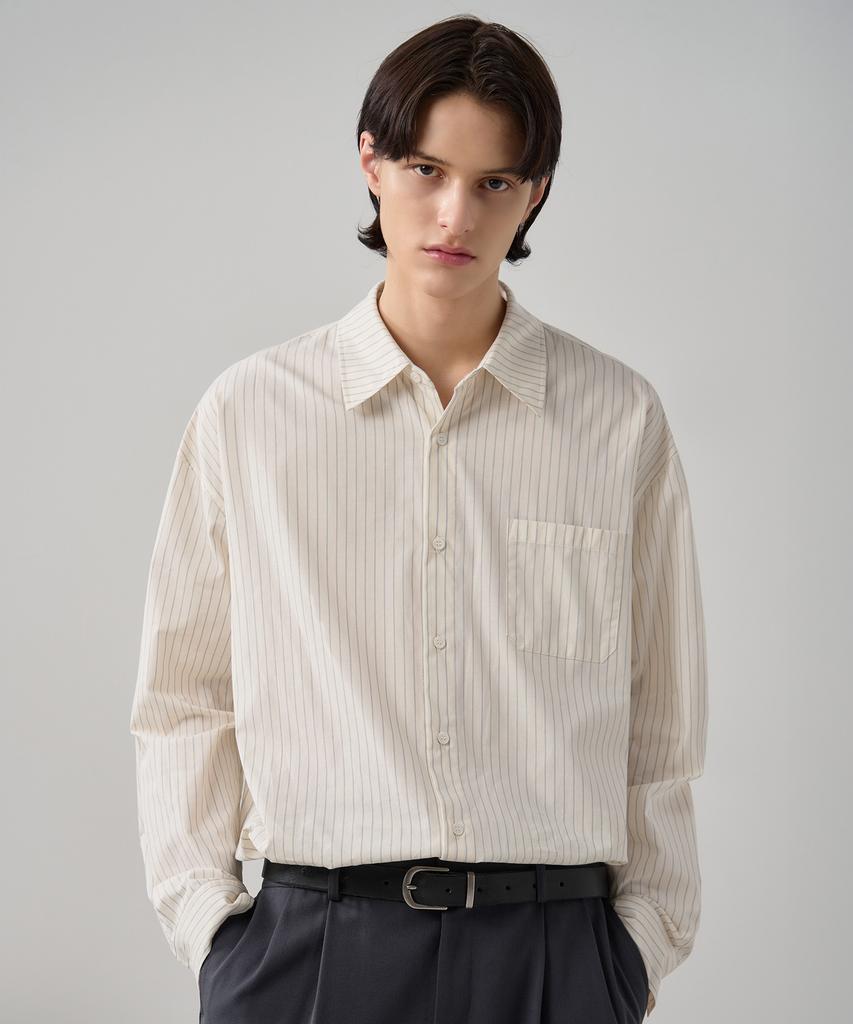 DRAW FIT Le Mal Stripe Shirt [Ivory]